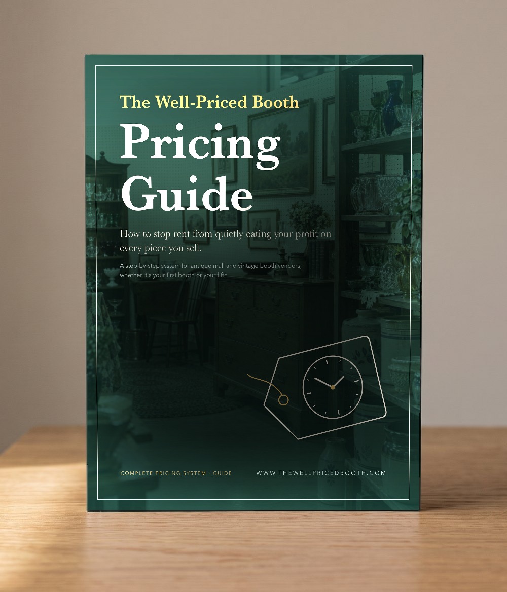 The Pricing Guide, shown as a book standing on a table